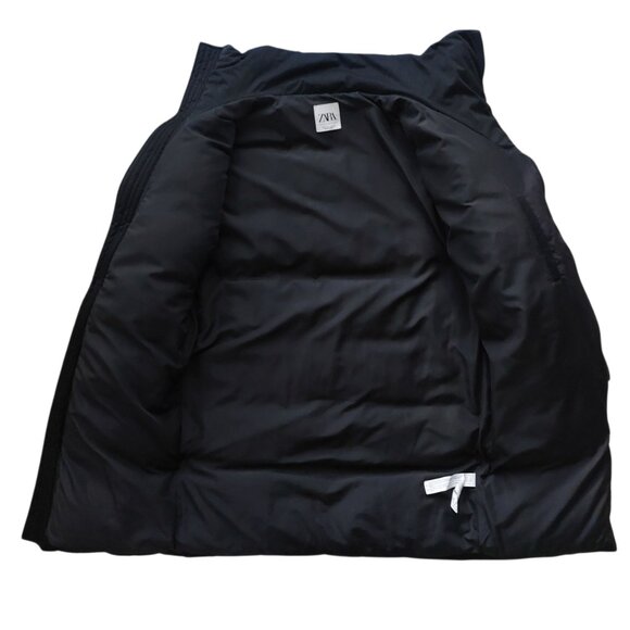 Zara Asymmetrical Genuine Down & Feather Fill Longline Puffer Coat Men's Size M - Picture 6 of 9